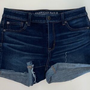 Dark wash American eagle jean shorts